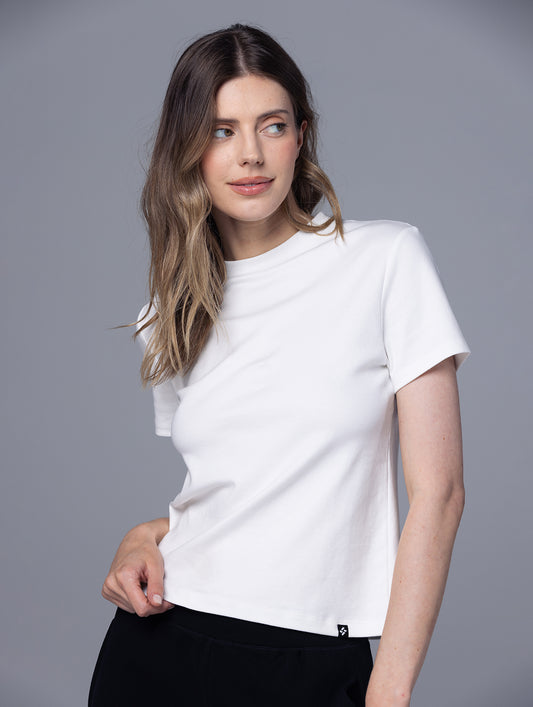 Allwear Organic Mock Neck Short Sleeve Tee